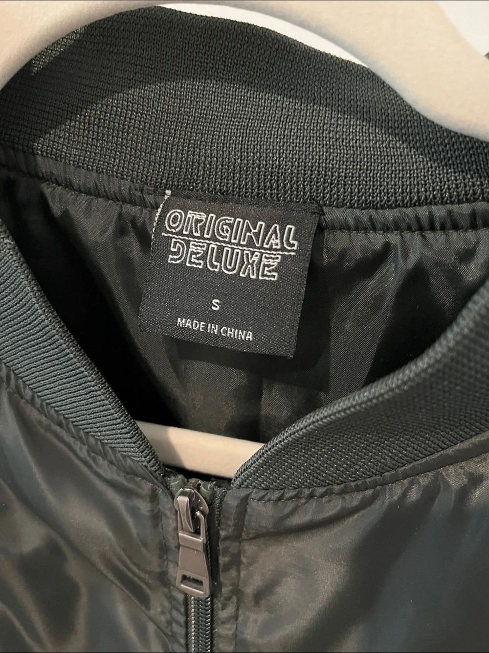 Green Satin Zip Jacket Men's